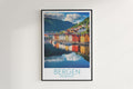 bergen travel poster hanged on the wall norway