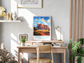 ayers rock travel poster for desk australia