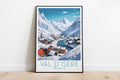 val disere travel poster on the ground france