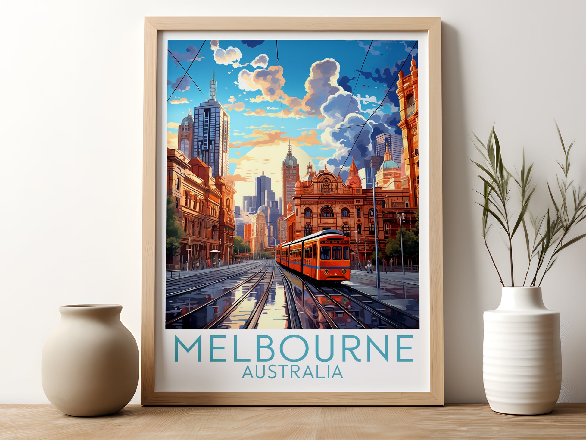 melbourne travel poster for kitchen australia