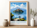 lake maggiore travel poster for kitchen italy