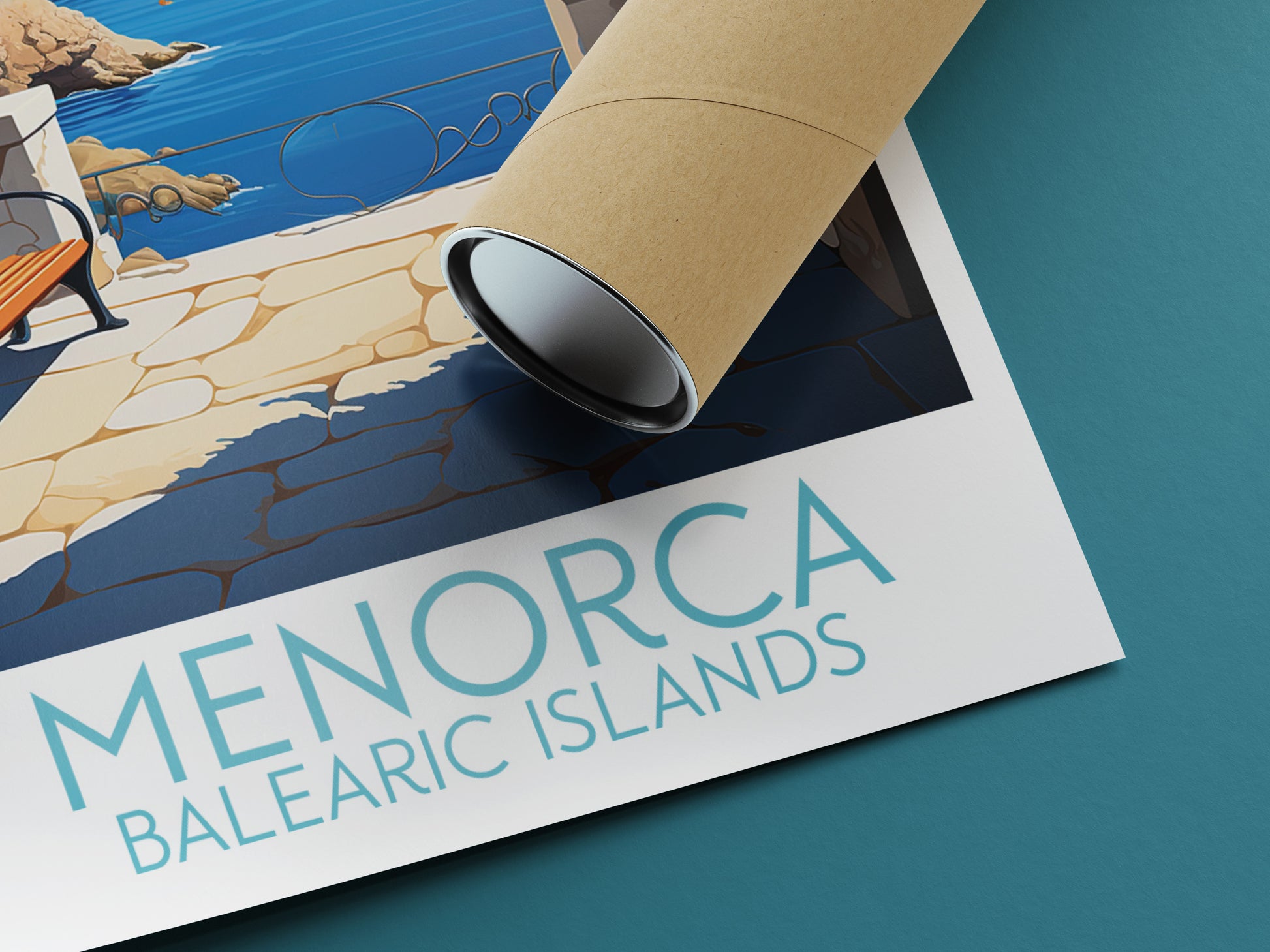 menorca travel poster rolled balearic islands