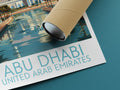 abu dhabi travel poster rolled united arab emirates