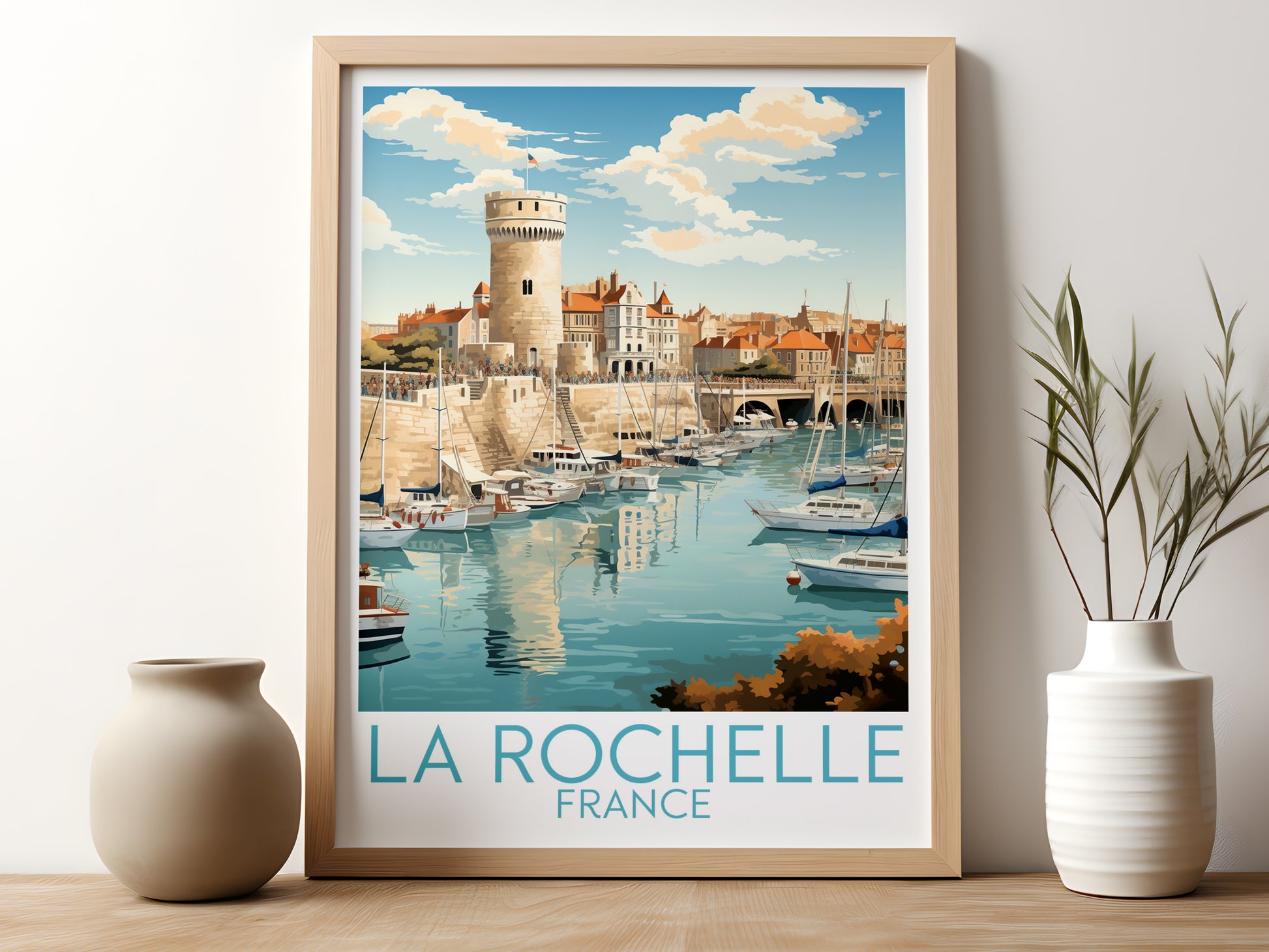 la rochelle travel poster for kitchen france