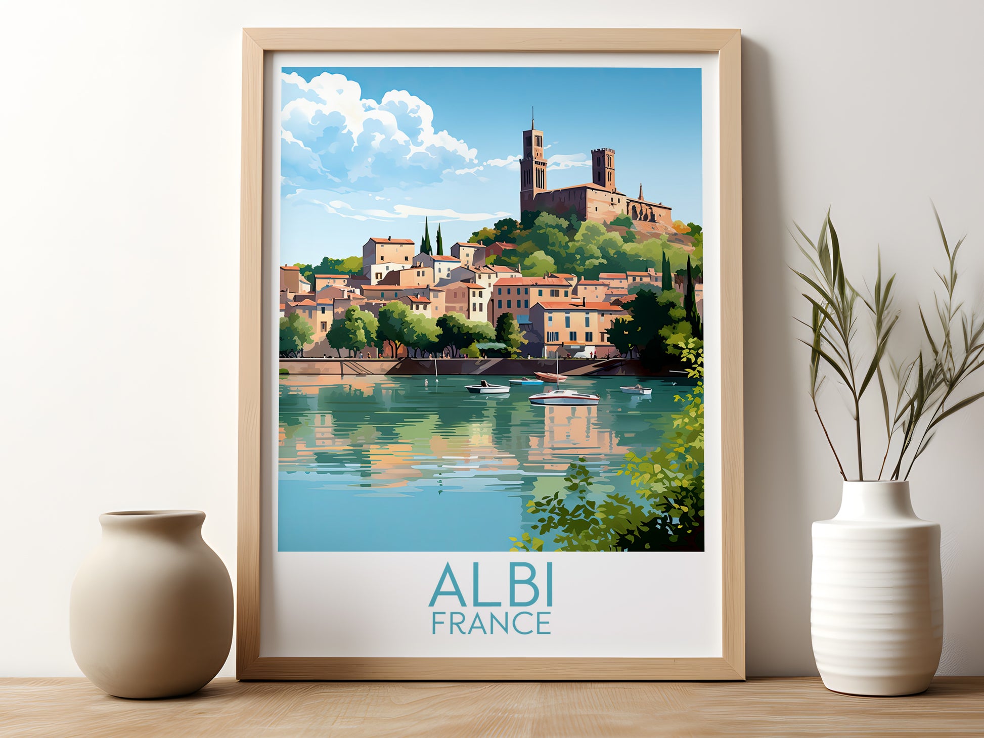 albi travel poster for kitchen france