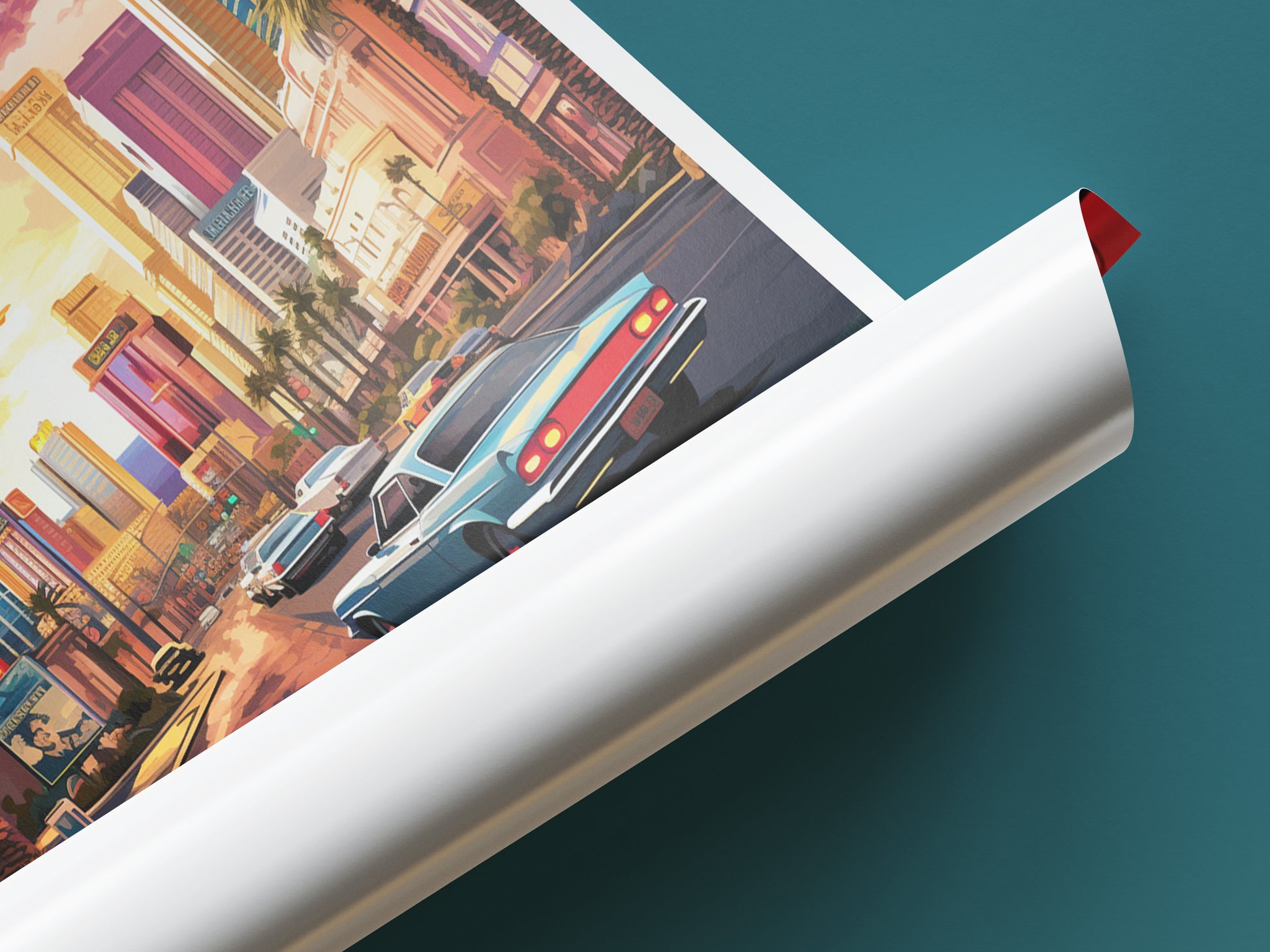 las vegas travel poster tube united states