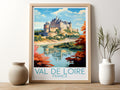 val de loire travel poster for kitchen france