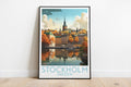 stockholm travel poster on the ground sweden