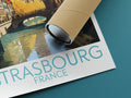 strasbourg travel poster rolled france