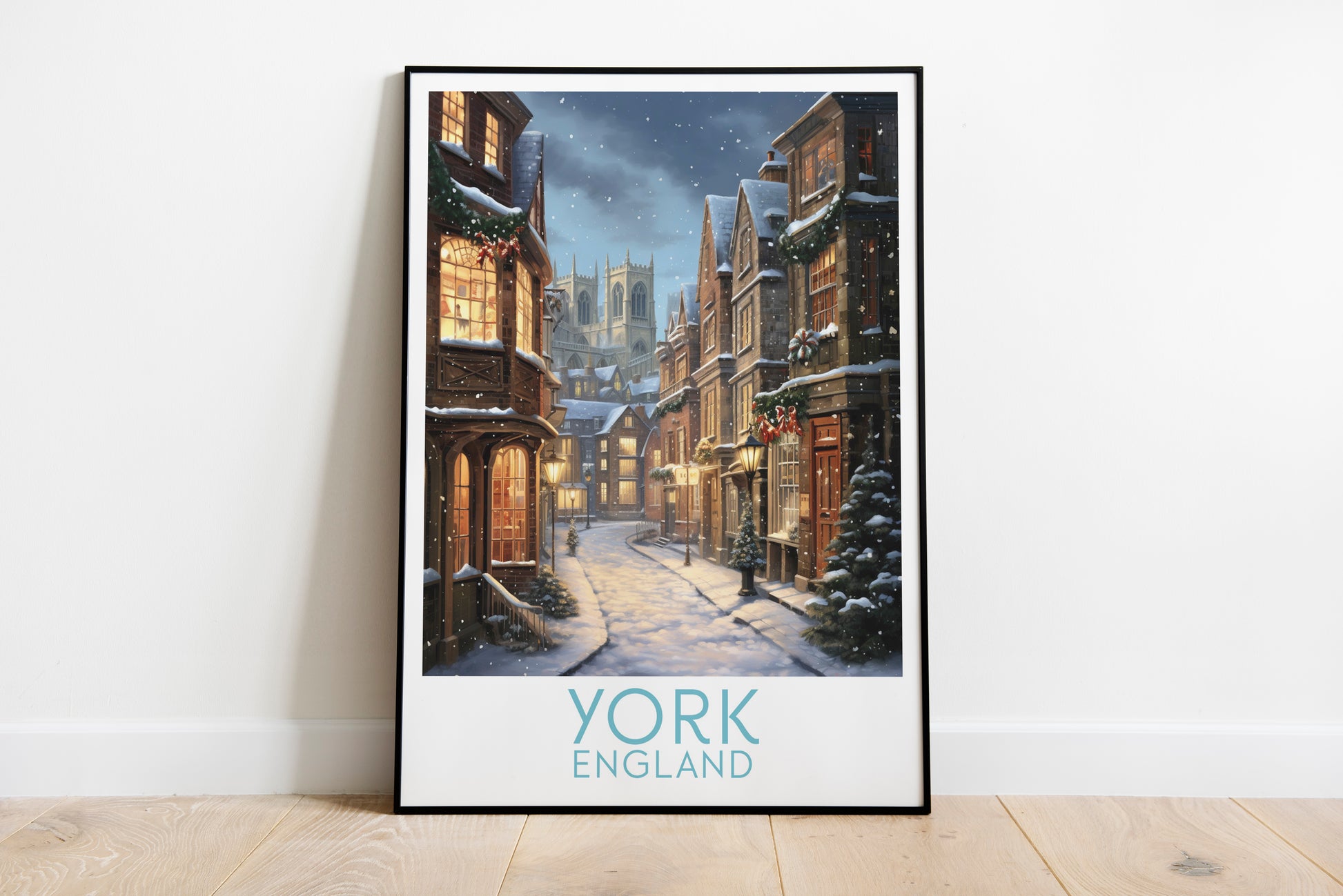 york travel poster on the ground england