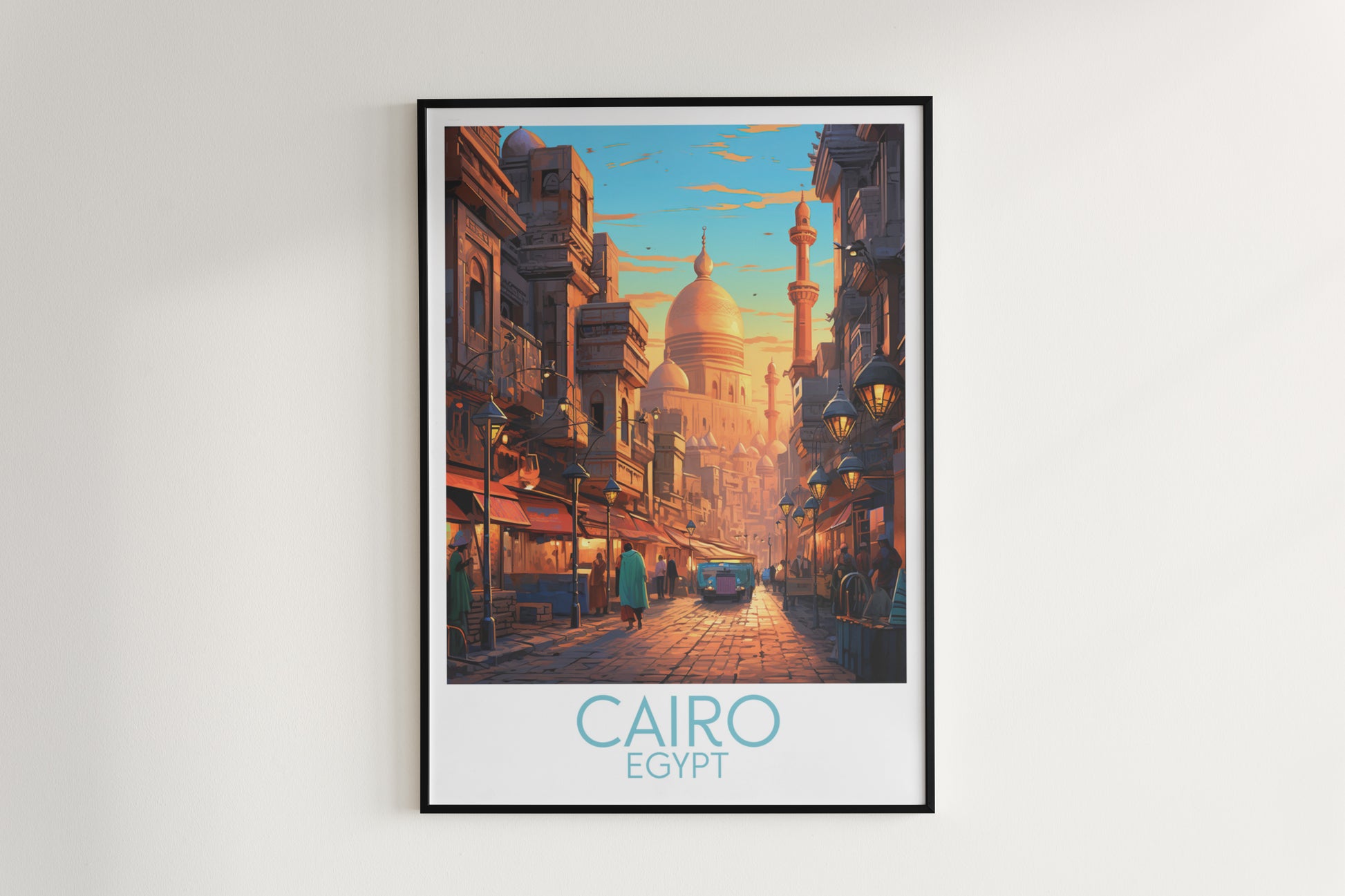 cairo travel poster hanged on the wall egypt