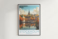 stockholm travel poster hanged on the wall sweden