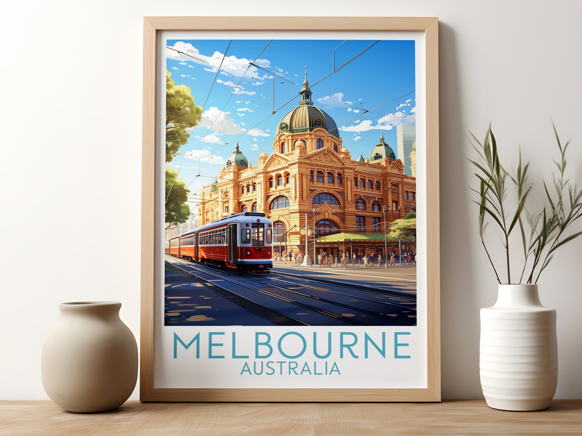 melbourne travel poster for kitchen australia