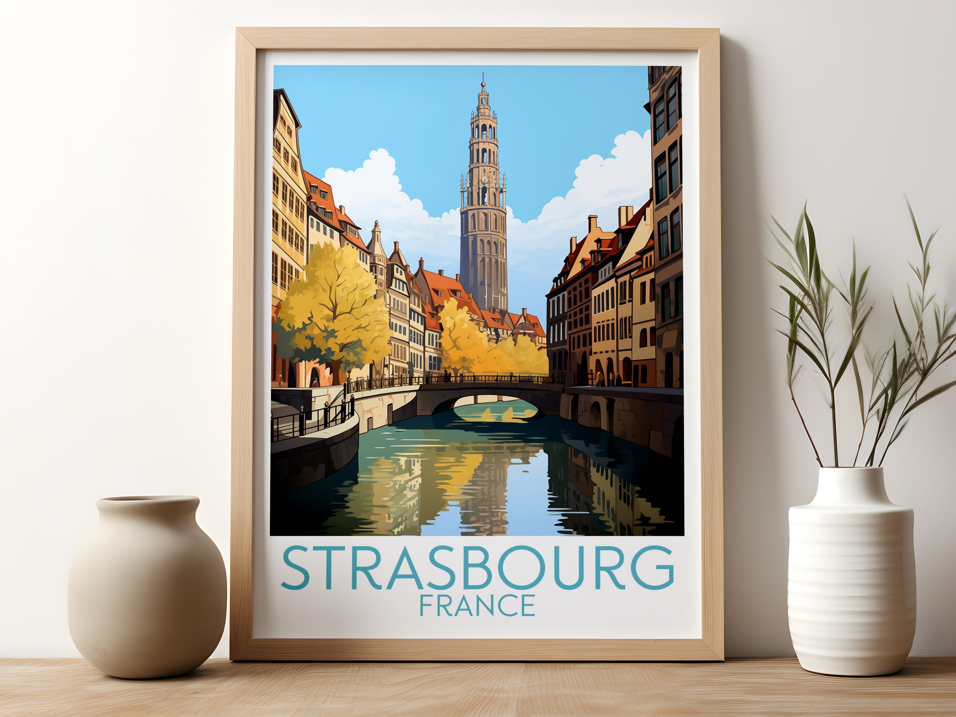 strasbourg travel poster for kitchen france