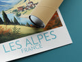 les alpes travel poster rolled france