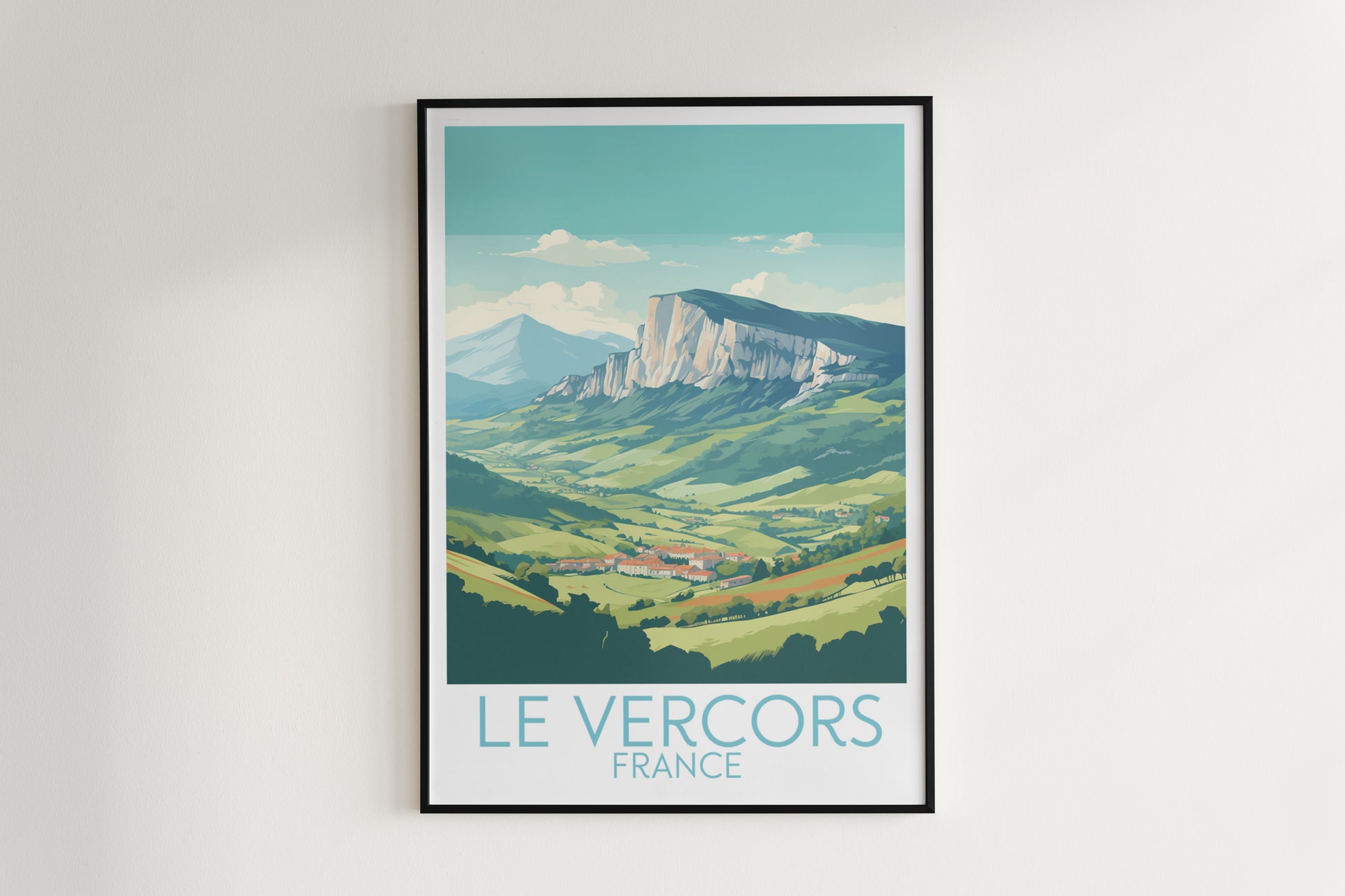 le vercors travel poster hanged on the wall france