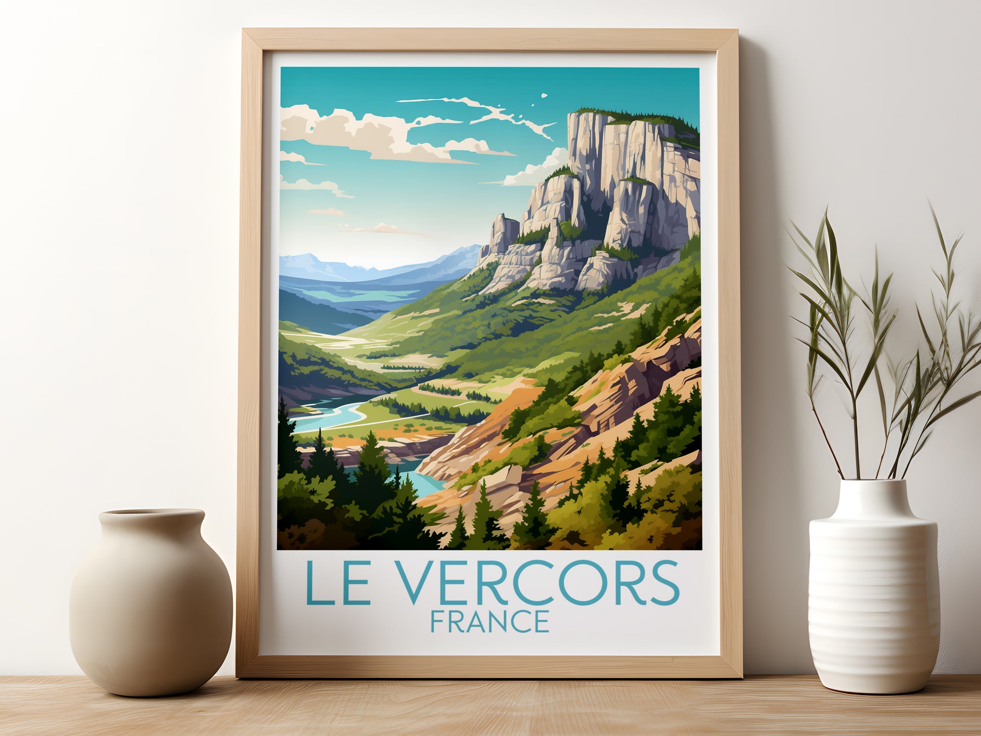 le vercors travel poster for kitchen france