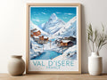 val disere travel poster for kitchen france