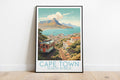 cape town travel poster on the ground south africa