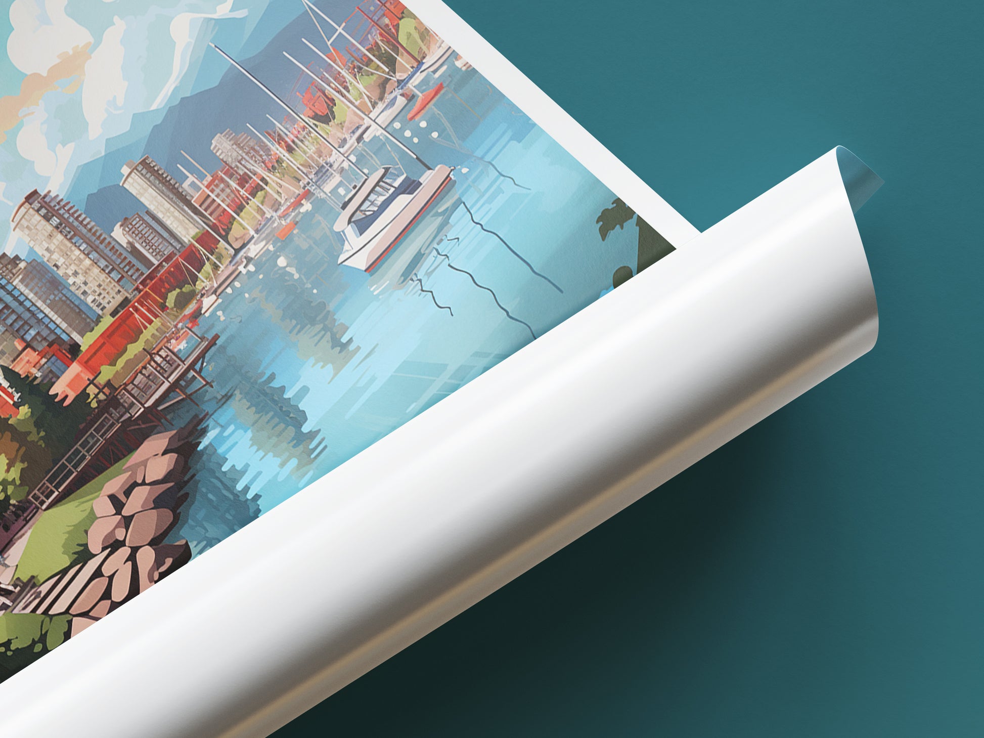 vancouver travel poster tube canada