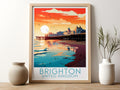 brighton travel poster for kitchen united kingdom