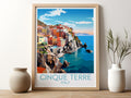 cinque terre travel poster for kitchen italy