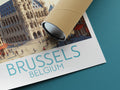 brussels travel poster rolled belgium