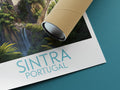 sintra travel poster rolled portugal