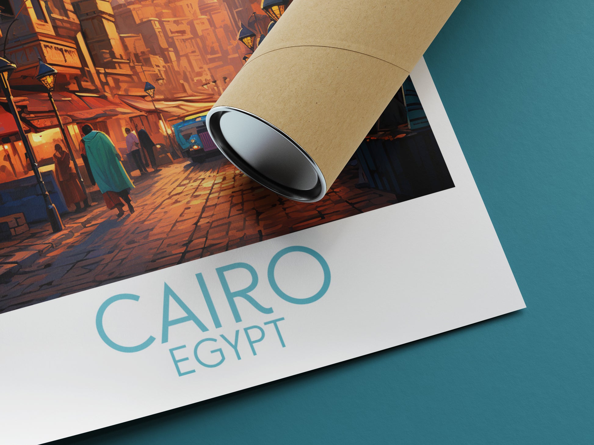 cairo travel poster rolled egypt