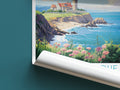 cote atlantique travel poster roll up france