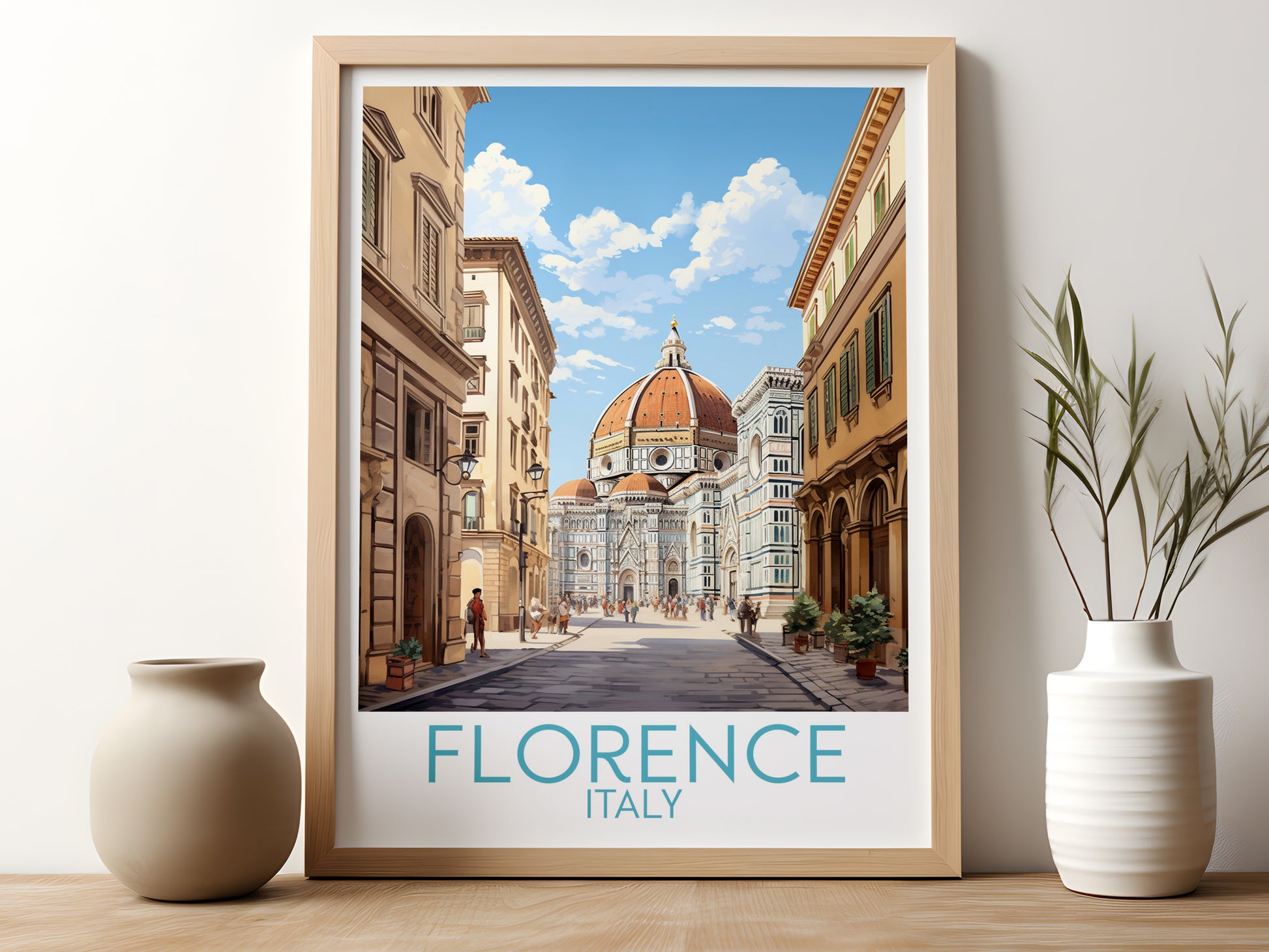 florence travel poster for kitchen italy