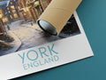 york travel poster rolled england