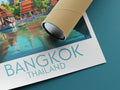 bangkok travel poster rolled thailand