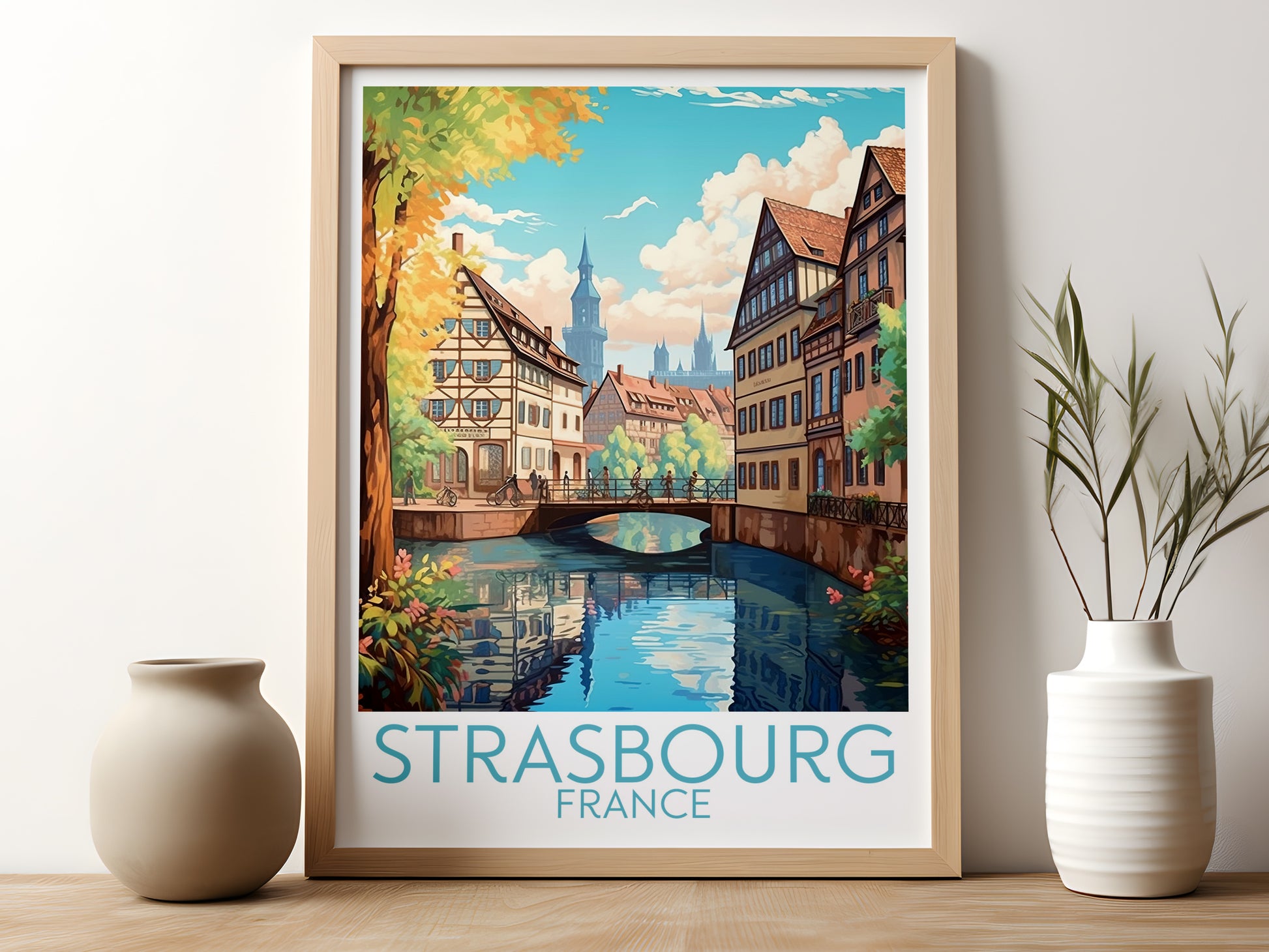 strasbourg travel poster for kitchen france