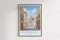 florence travel poster hanged on the wall italy