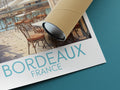 bordeaux travel poster rolled france