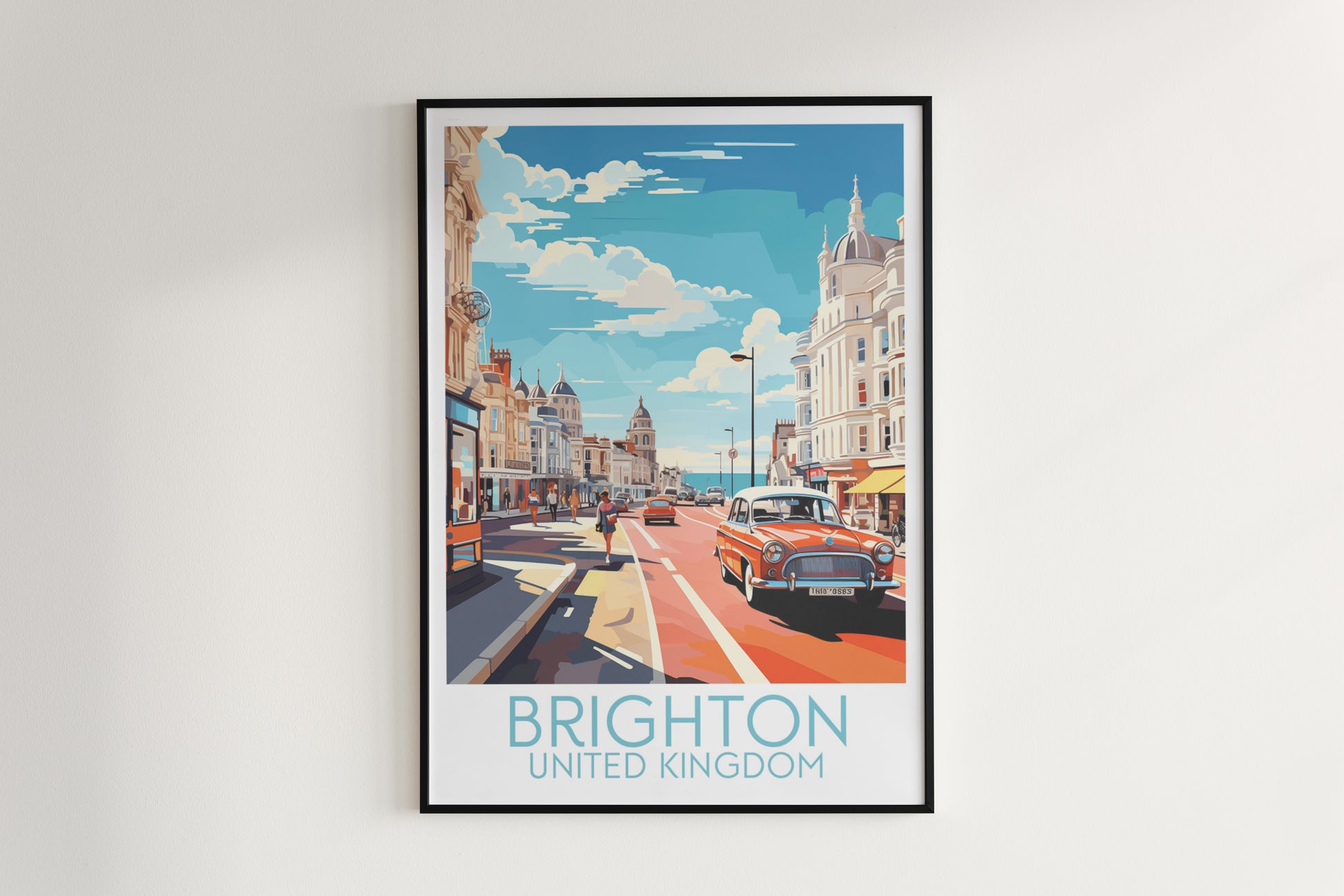 brighton travel poster hanged on the wall united kingdom