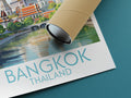 bangkok travel poster rolled thailand