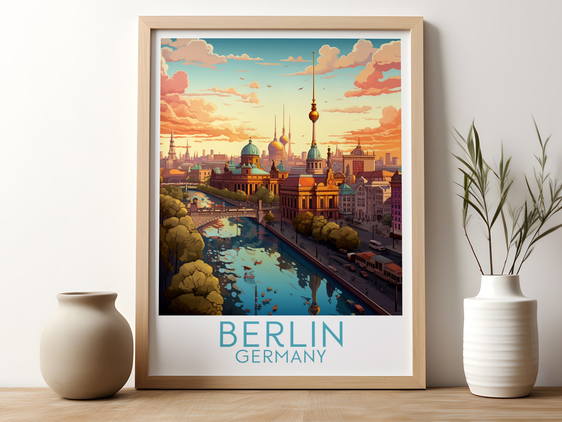 berlin travel poster for kitchen germany