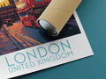 london travel poster rolled united kingdom