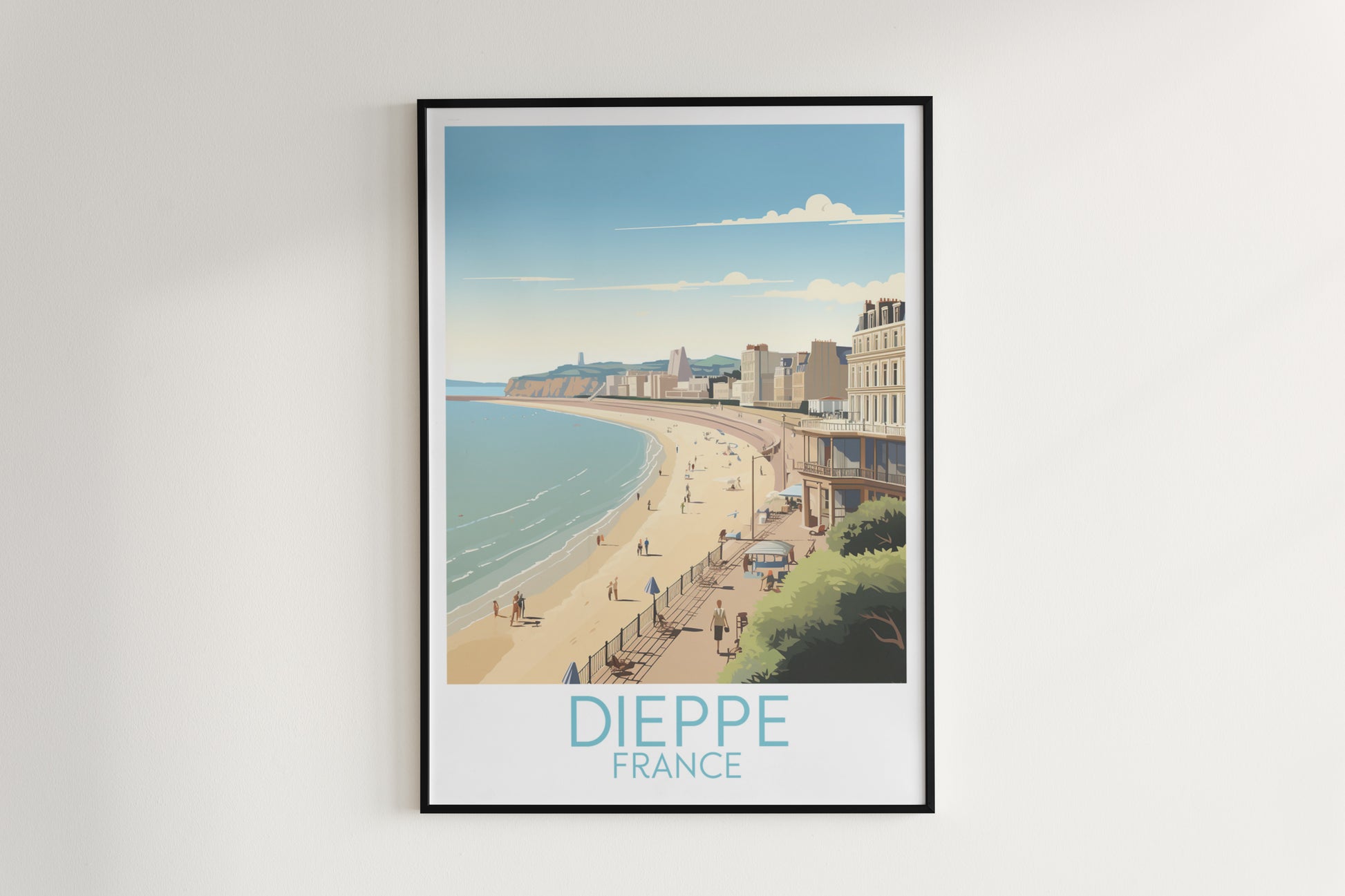 dieppe travel poster hanged on the wall france