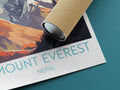 mount everest travel poster rolled nepal