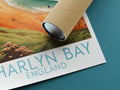 harlyn bay travel poster rolled england