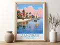 zanzibar travel poster for kitchen tanzania