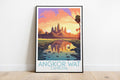 angkor wat travel poster on the ground cambodia