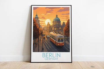 berlin travel poster on the ground germany