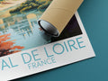 val de loire travel poster rolled france