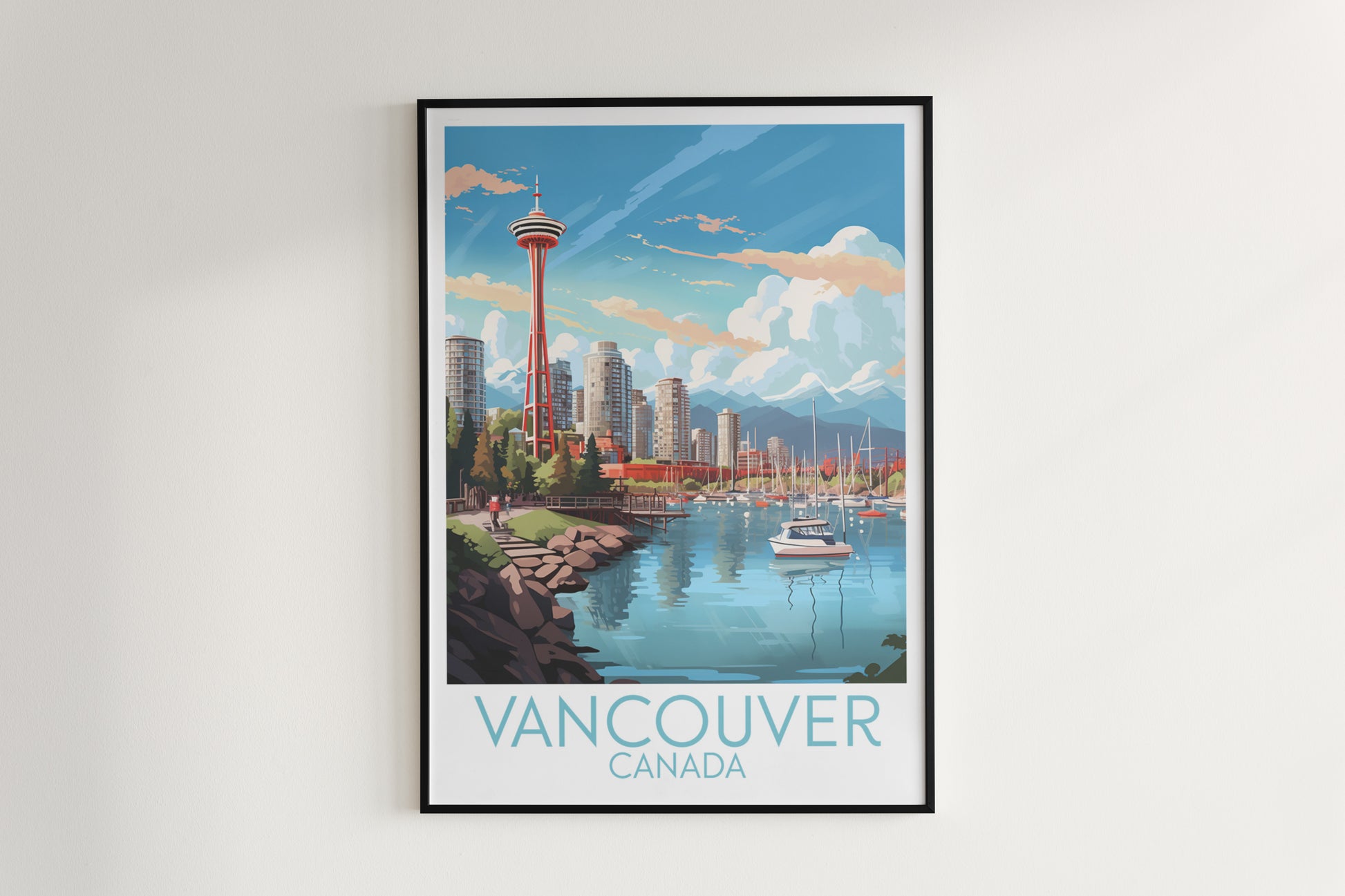 vancouver travel poster hanged on the wall canada