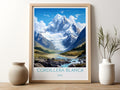 cordillera blanca travel poster for kitchen peru