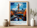 manchester travel poster for kitchen england